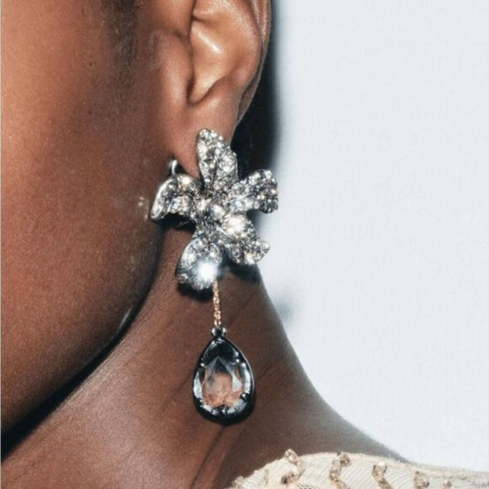 Flower statement earrings N1254